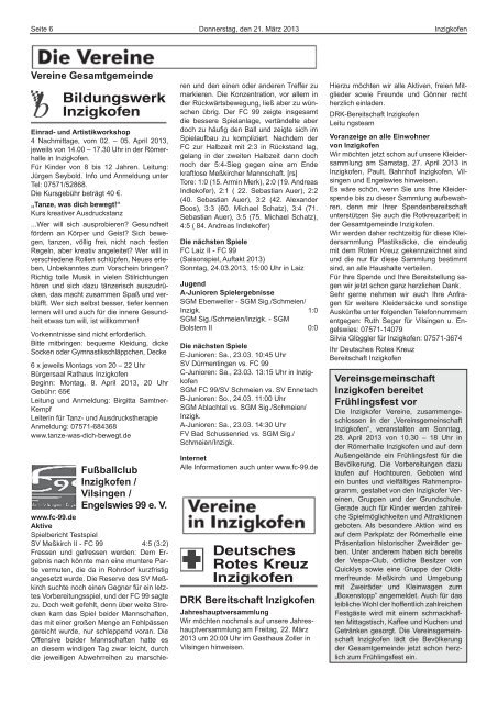 BÃ¼rgerblatt 12/201 - Inzigkofen