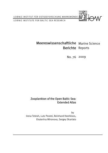 Zooplankton of the open Baltic: Extended Atlas - IOW