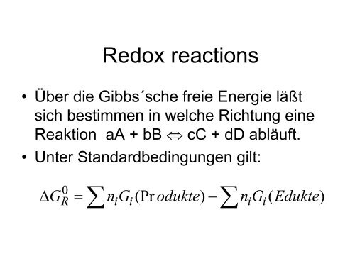 Vorlesung 5 - Redox