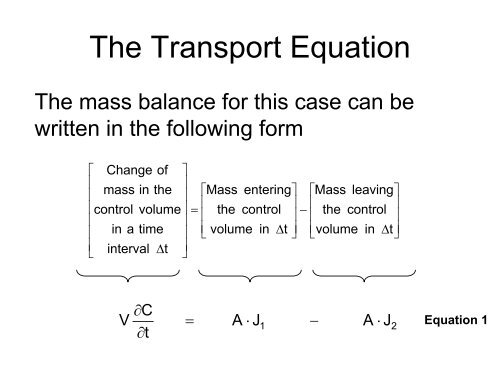 Derivation of Basic Transport Equation (A. ErtÃ¼rk)