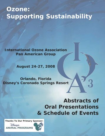 Ozone: Supporting Sustainability - International Ozone Association
