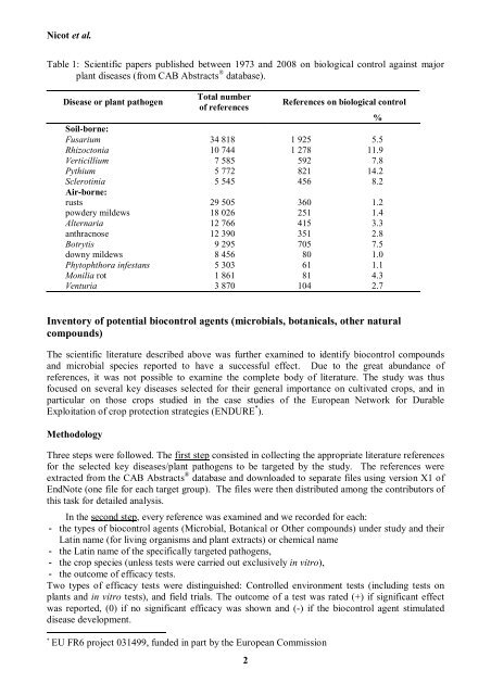 Classical and augmentative biological control against ... - IOBC-WPRS