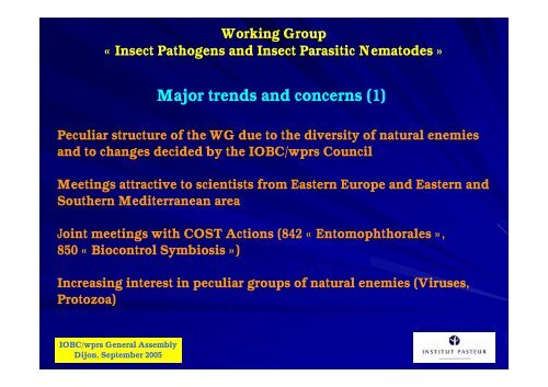 Insect Pathogens and Insect Parasitic Nematodes - IOBC-WPRS