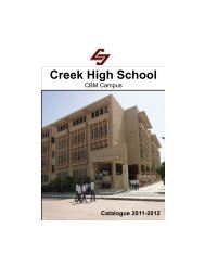 Why Join Creek High School? - Institute of Business Management