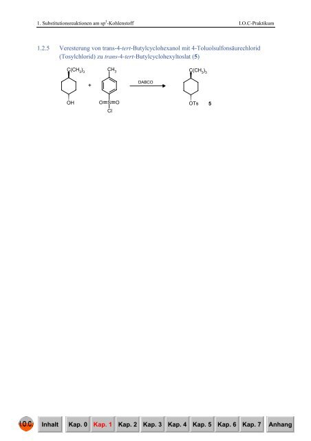 Kapitel 1 - Integriertes Organisch-chemisches Praktikum