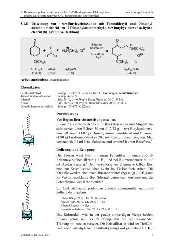 5.1.8: 2-Dimethylaminomethyl-4-tert-butylcyclohexanon-hydrochlorid