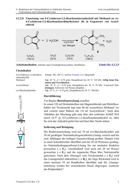 4.2.2.8 cis4Cyclohexen1,2dicarbonsÃ¤uredimethylester