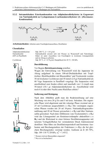 5.3.2: Cyclopentanon-2-carbonsÃ¤ureethylester