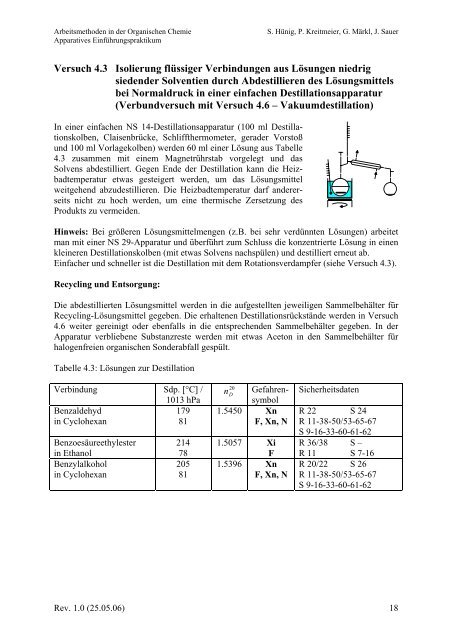 EinfÃ¼hrungspraktikum - Integriertes Organisch-chemisches Praktikum