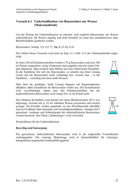 EinfÃ¼hrungspraktikum - Integriertes Organisch-chemisches Praktikum