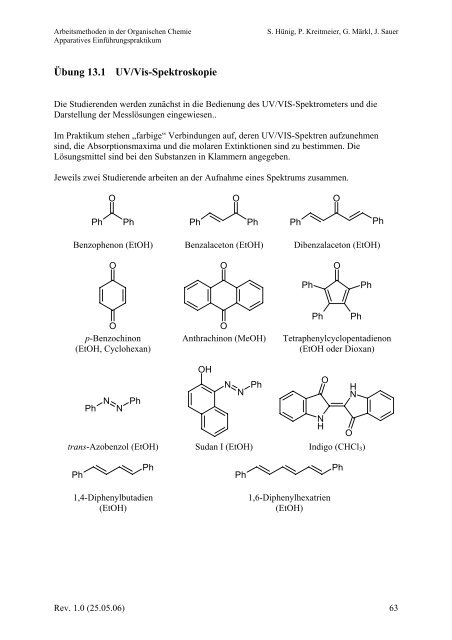 EinfÃ¼hrungspraktikum - Integriertes Organisch-chemisches Praktikum