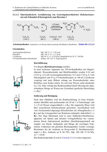 4.1.1.2: Ethylacetoacetat-1,3-dioxolan
