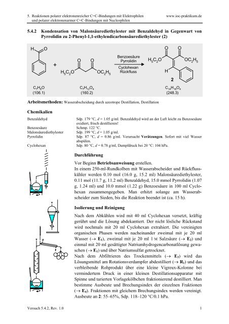 5.4.2: 2-Phenyl-1,1-ethylendicarbonsÃ¤urediethylester