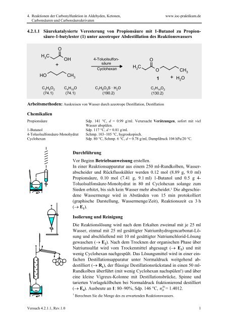 4.2.1.1: PropionsÃ¤ure-1-butylester