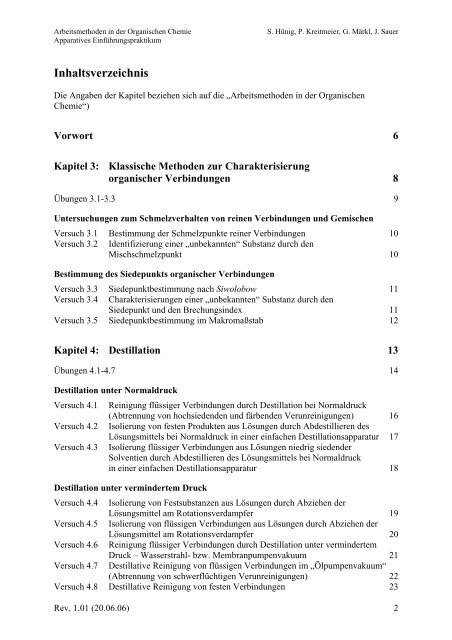 Arbeitsmethoden in der Organischen Chemie - Integriertes ...