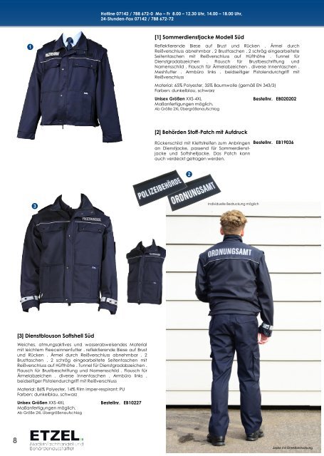Bekleidungs- und Ausrüstungskatalog für Polizei- und Ordnungsbehörden