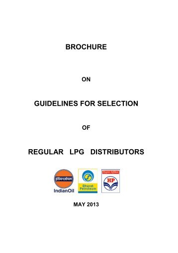 Guidelines for Selection of Regular LPG Distributors