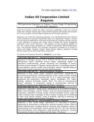 Recruitment Ad for 200 experienced engineers - Indian Oil ...