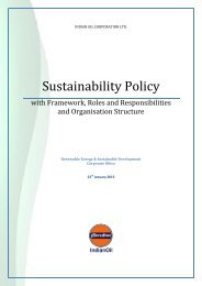 Sustainability Policy - Indian Oil Corporation Limited