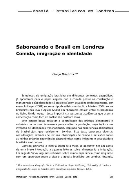 BRASILEIROS EM LONDRES