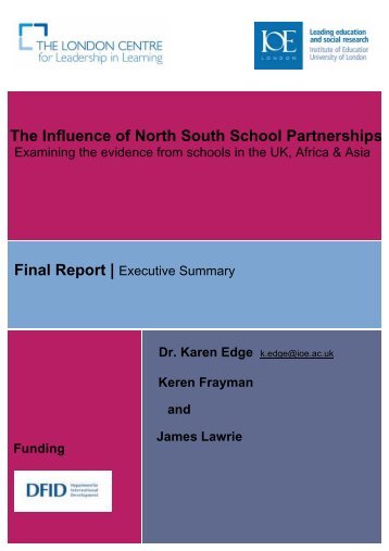 Executive Summary (pdf) - Institute of Education, University of London