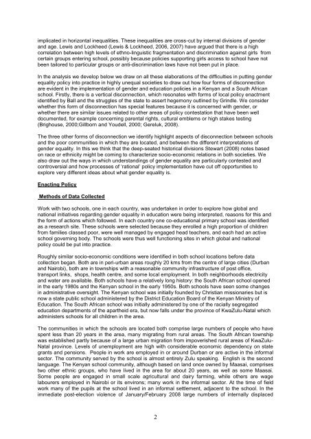 Working paper 1 (pdf - Institute of Education, University of London