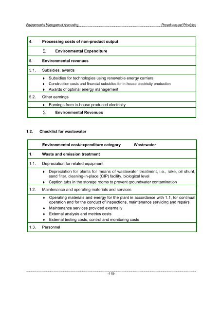 Environmental Management Accounting Procedures and Principles