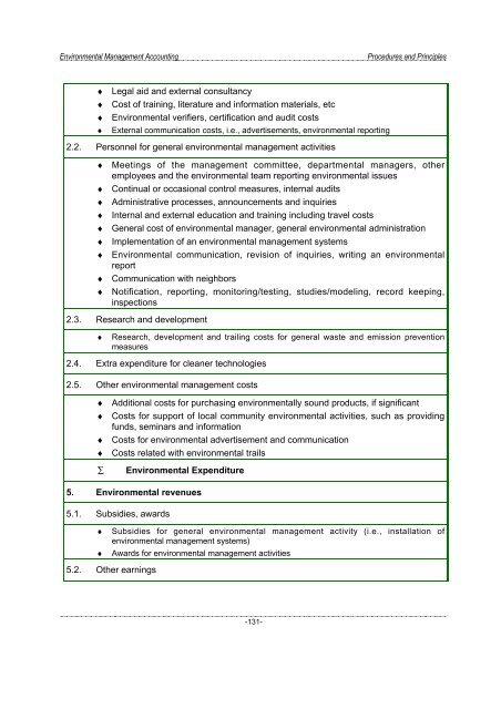 Environmental Management Accounting Procedures and Principles