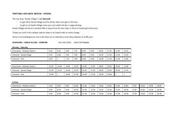 TIMETABLE LINE LN026 BRESCIA - VERONA The bus ... - IOI 2012