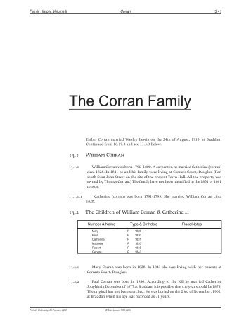 The Corran Family