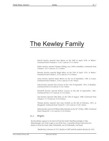 The Kewley Family