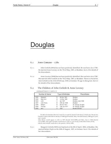 corkish douglas.pdf - The Isle of Man Family History Society