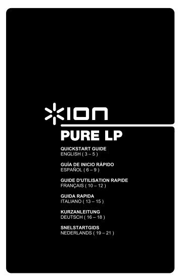 Pure LP - Quickstart Guide - v1.2 - ION Audio