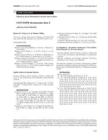 IAPT/IOPB chromosome data 4