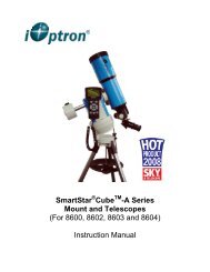 SmartStar MiniTower Instruction Manual - iOptron
