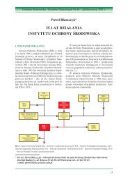 25 lat dziaÅania instytutu OchrOny ÅrOdOwiska - Instytut Ochrony ...