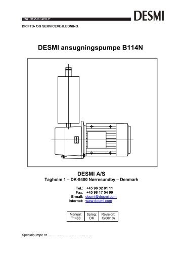 DESMI ansugningspumpe B114N DESMI A/S