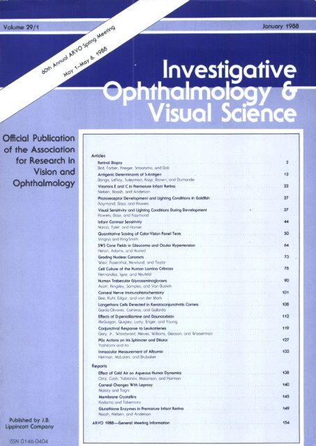 Front Matter (PDF) - Investigative Ophthalmology & Visual Science