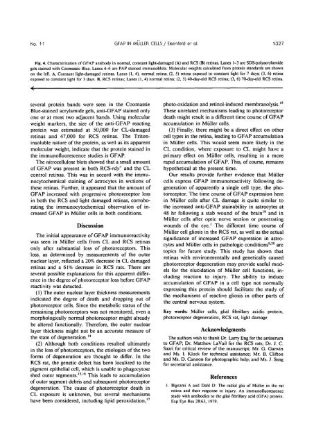 Muller Cell Expression of Gliol Fibrillory Acidic Protein offer Genetic ...