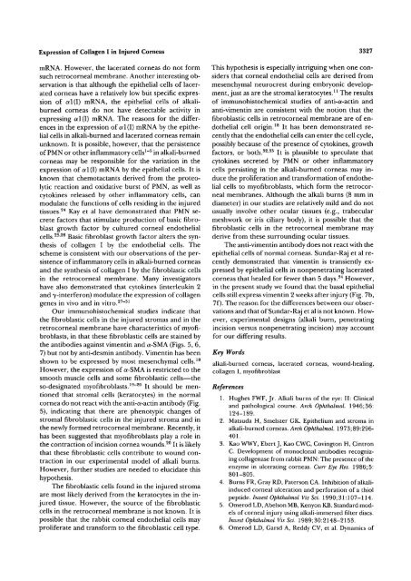 Expression of Collagen I, Smooth Muscle a-Actin, and Vimentin ...