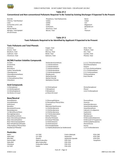 iowa department of natural resources npdes permit application