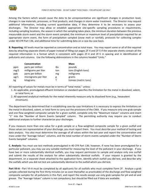 iowa department of natural resources npdes permit application