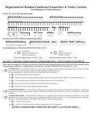 Registration for Resident Landowner/Tenant Deer & Turkey Licenses