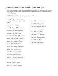list of presidents of the university of iowa alumni association
