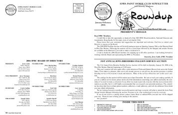 2005 Newsletter - Iowa Paint Horse Club
