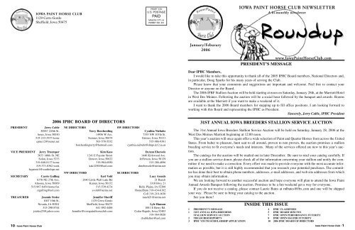 2005 Newsletter - Iowa Paint Horse Club