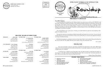 2005 Newsletter - Iowa Paint Horse Club