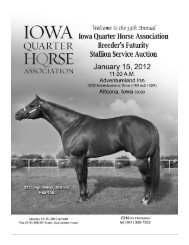 2012 Breeders Futurity Stallion Service Auction Catalog