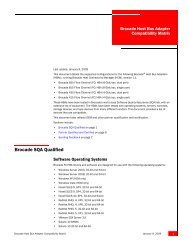 Brocade Host Bus Adapter (HBA) Compatibility Matrix