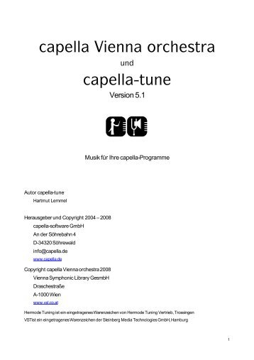Karteikarte Instrumente - capella-software AG